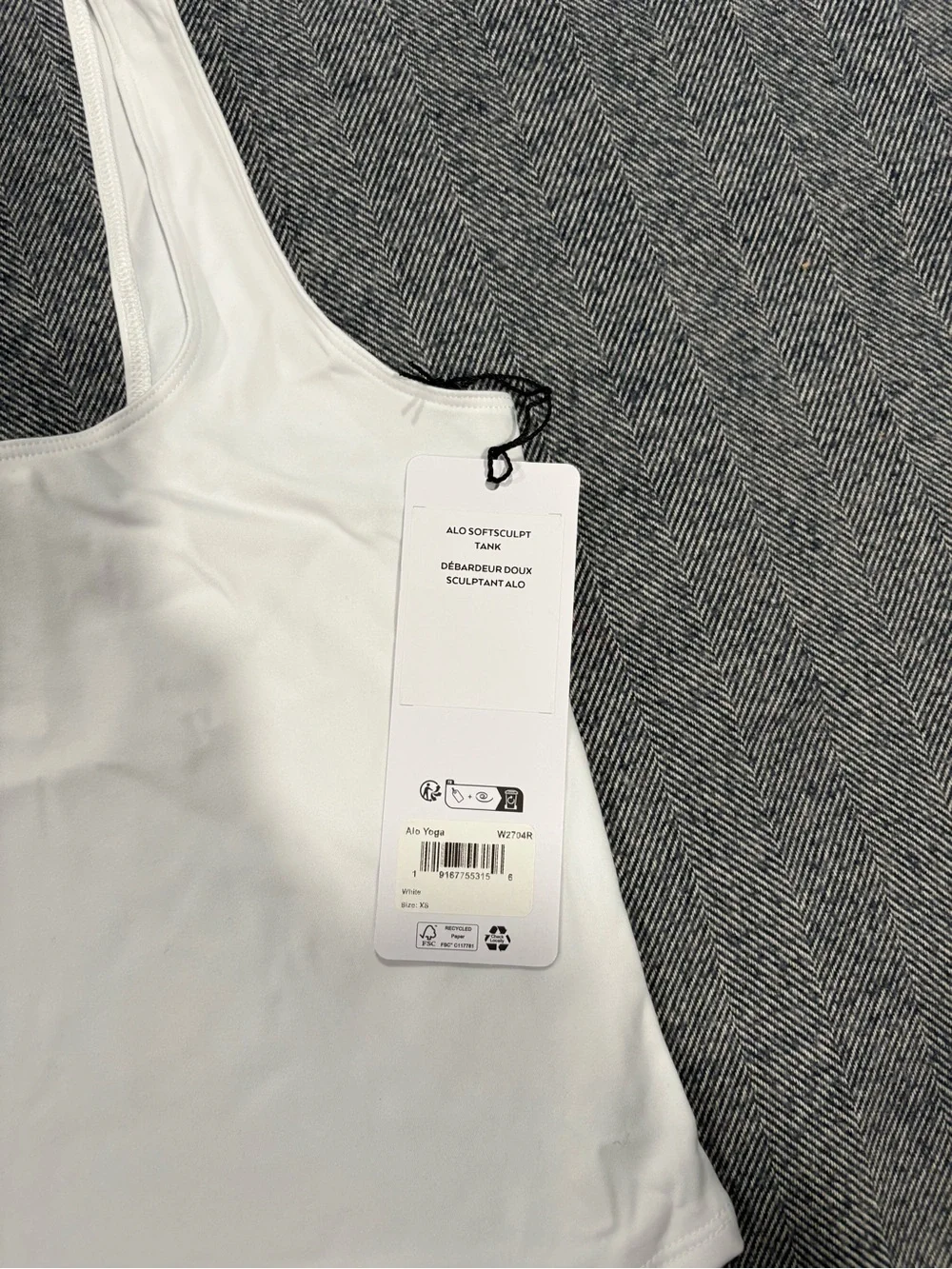 alo softsculpt precision tank | size xs